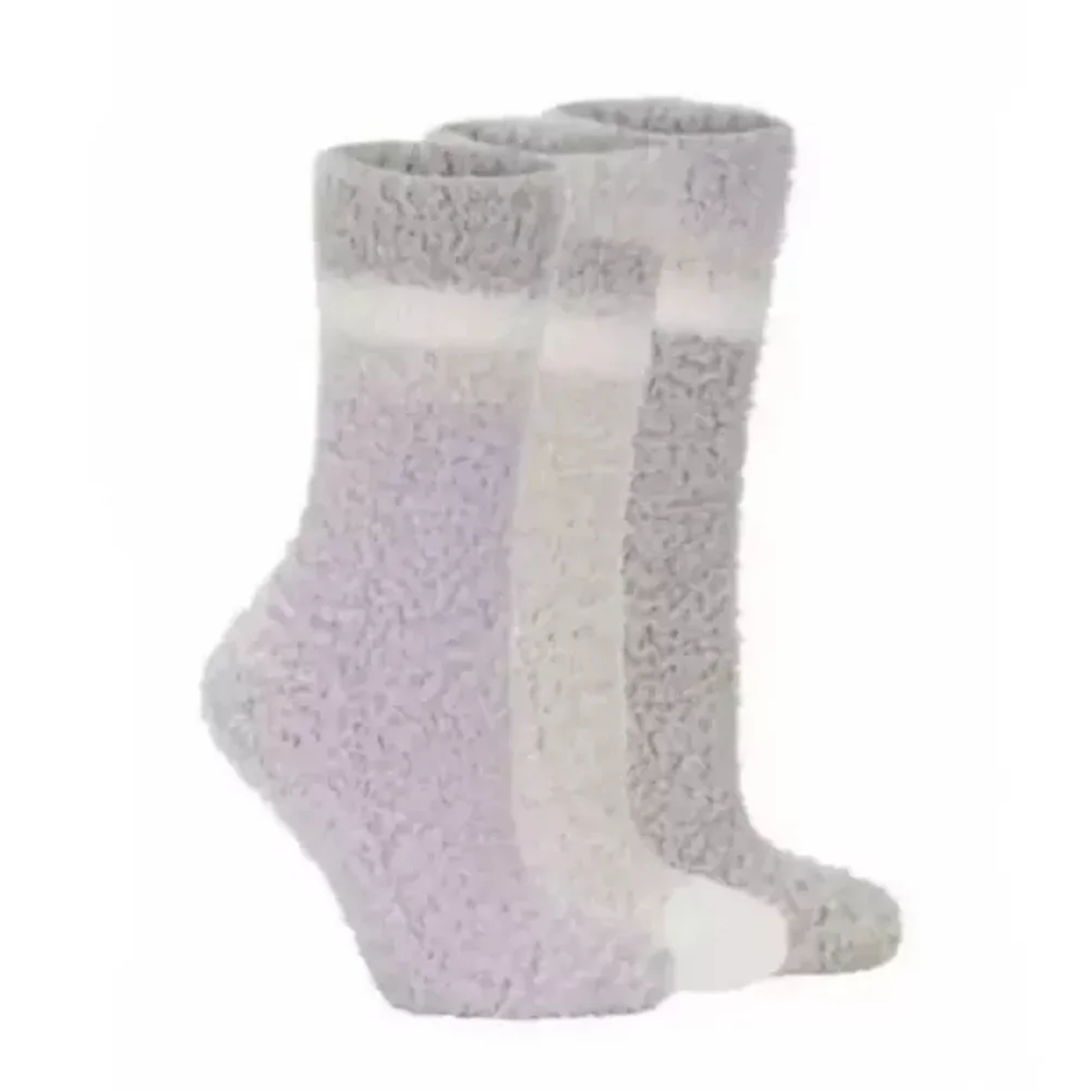 LEMON Women's Cozy Soft Casual Crew Fuzzy Socks Recycled Polyester Yarns…